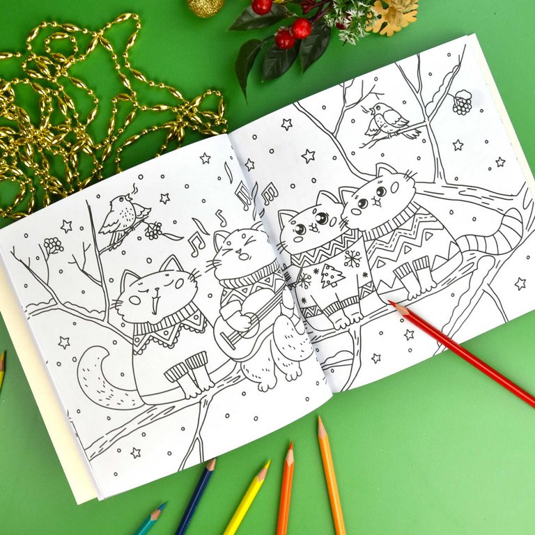 Раскраска А5 "Замурррчательного нового года" 16л Феникс+