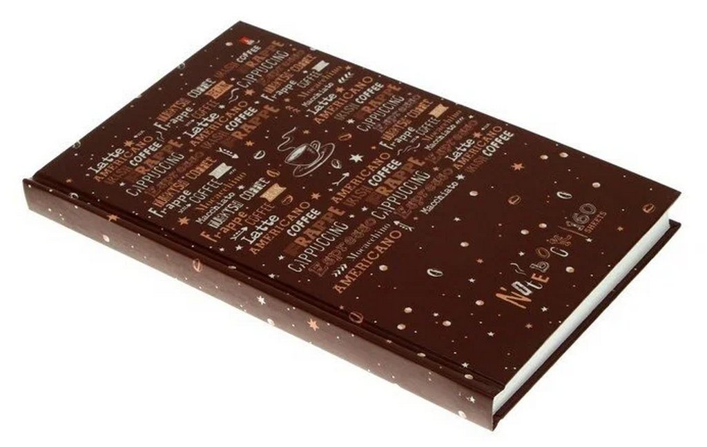 Бизнес-блокнот А5 160л., 148*210 мм, Альт "COFFE TIME"