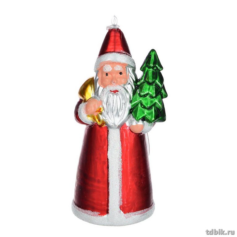 Украшение елочное из пластика "Дед Мороз" 12см