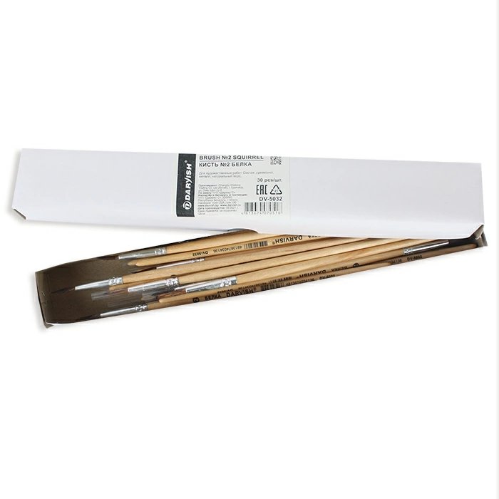 Кисть Белка № 2 круглая живописная Darvish