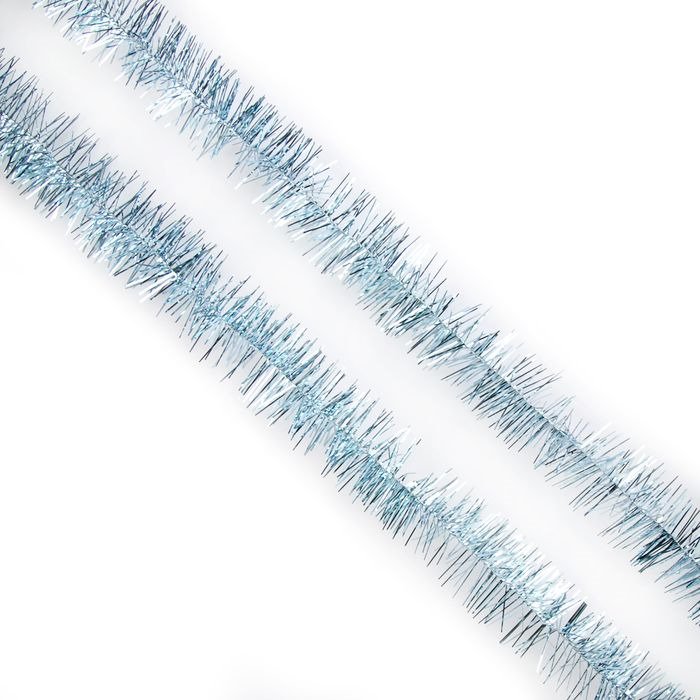 Мишура d  50мм, длина 2м, серебряная