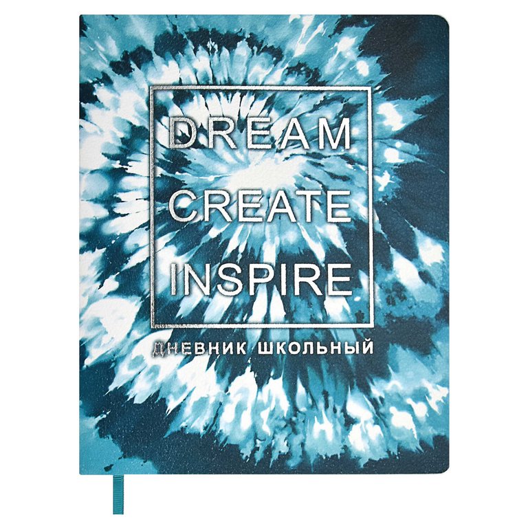 Дневник школьный мягкая обложка, кожзам "БИРЮЗОВЫЙ ТАЙДАЙ"