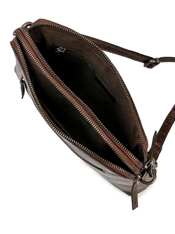 Сумка женская Dr.Koffer 27х19х6см см, нат.кожа коричневая