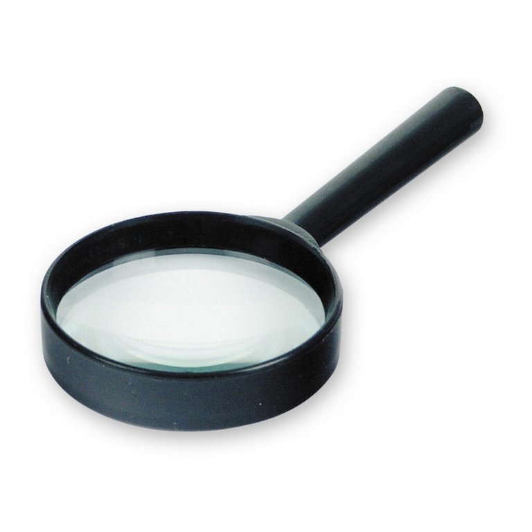 Лупа 60 мм, на ручке 7-кратн. увеличение, пластиковая оправа GLOBUS