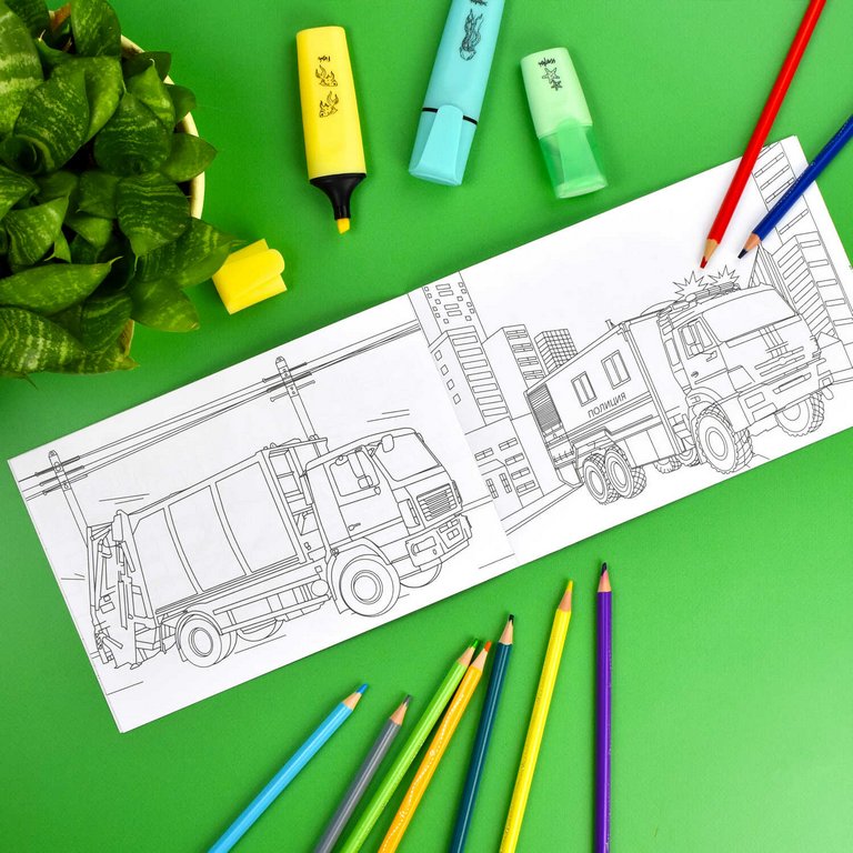 Раскраска А5 "Спецтехника" 8л Феникс+