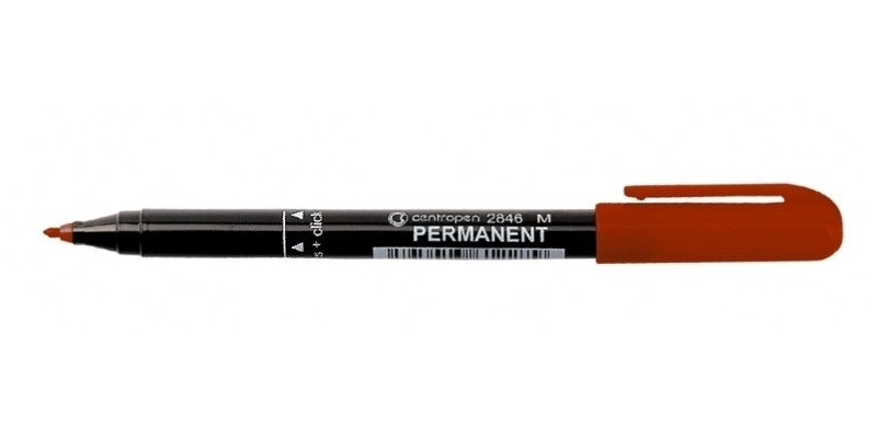 Маркер перманентный  1,0 мм Centropen круглый, красный