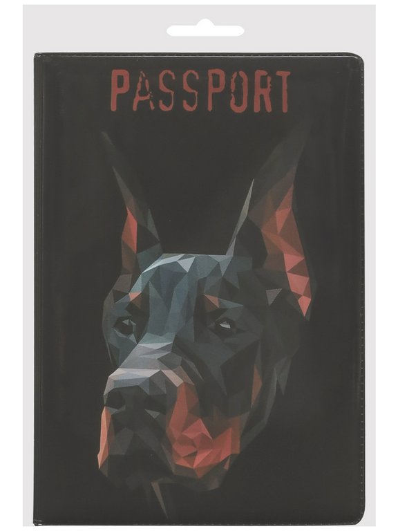 Обложка для паспорта MILAND "Доберман" ПВХ