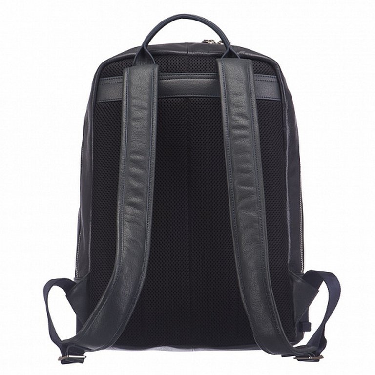 Рюкзак женский Dr.Koffer 28x38x11 см, нат.кожа, синий