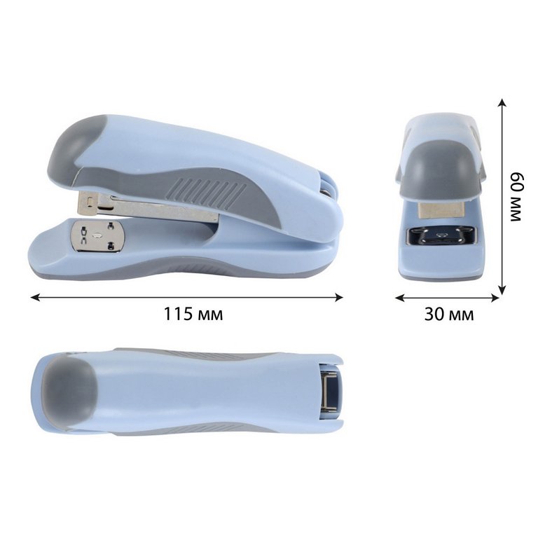 Степлер 24/6 до 20л deVENTE "Pastell" с каучуковой вставкой, цв.ассорти