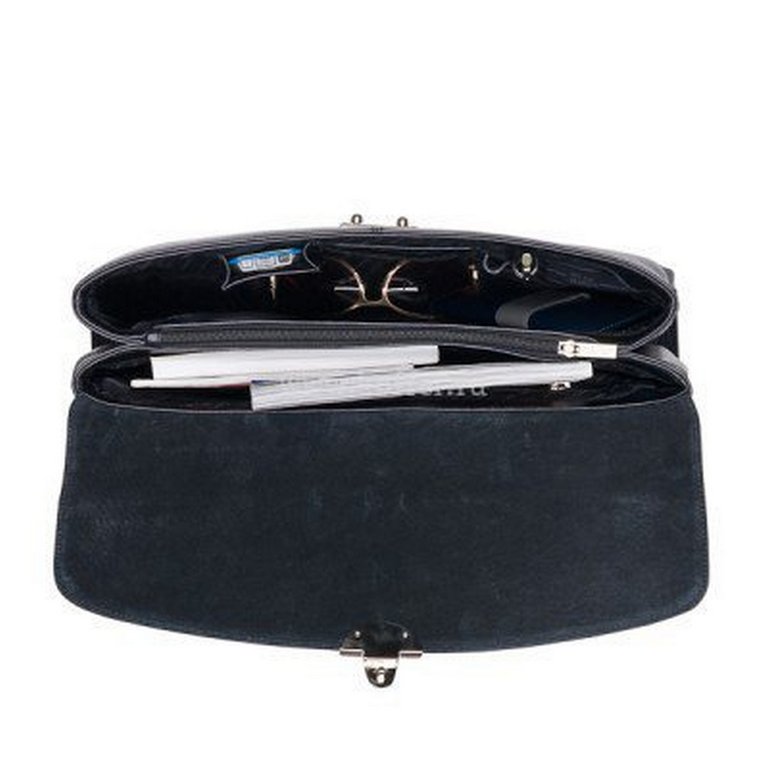 Портфель женский Dr.Koffer 26*38*8 см, нат. кожа, цвет черный