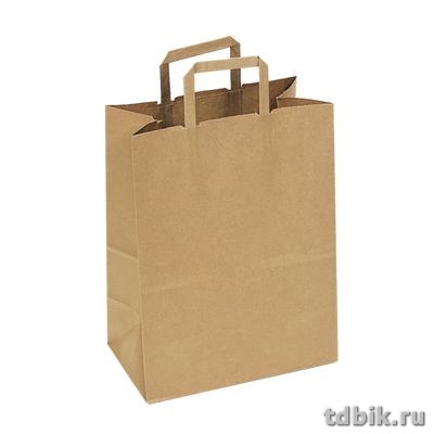 Пакет бумажный 32*43см крафт с ручками