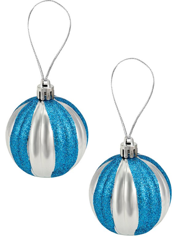 Набор шаров  цвет ассорти 30 мм 28 шт, 45мм 2шт, 60мм 12 шт "Синий шик"