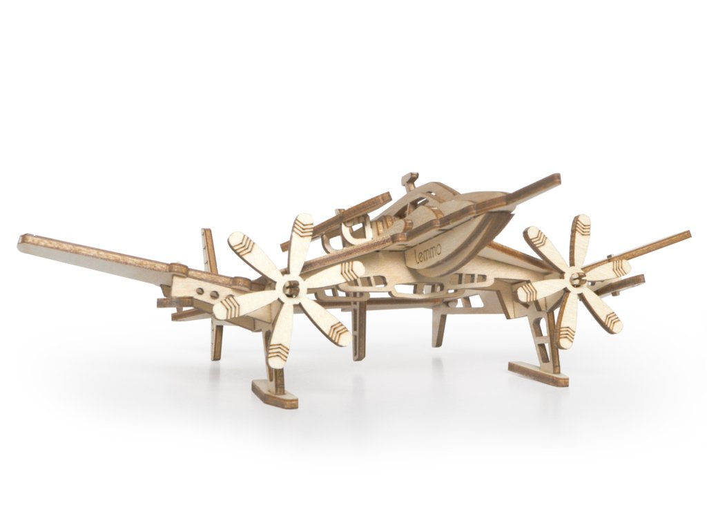 Сборная модель из дерева   32 дет. "Самолет Сапсан" 170*220*65мм