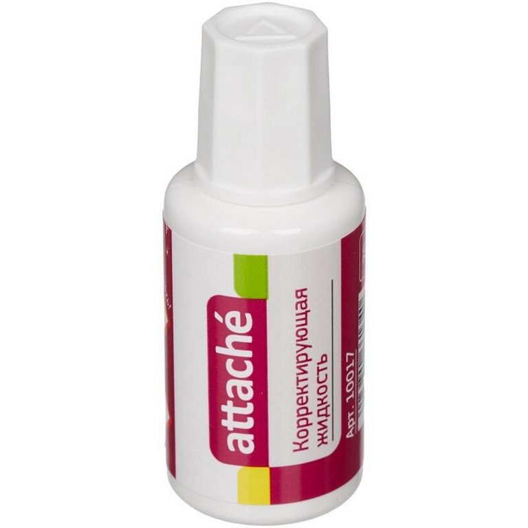Коррект. жидкость Attache (20мл) с кисточкой, быстросохнущая