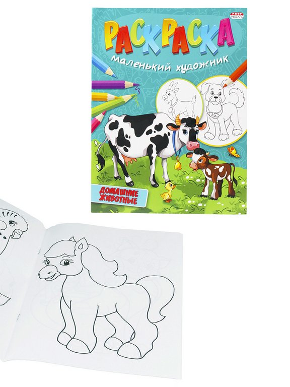 Раскраска А4 "Домашние животные" 8л ПРОФ-пресс