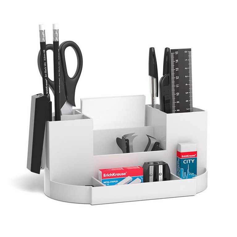 Набор настольный пластик 14 предметов Erich Krause "Victoria" белый