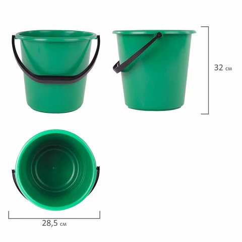 Ведро пластиковое без крышки 10 л., хозяйственное, шкала, LAIMA