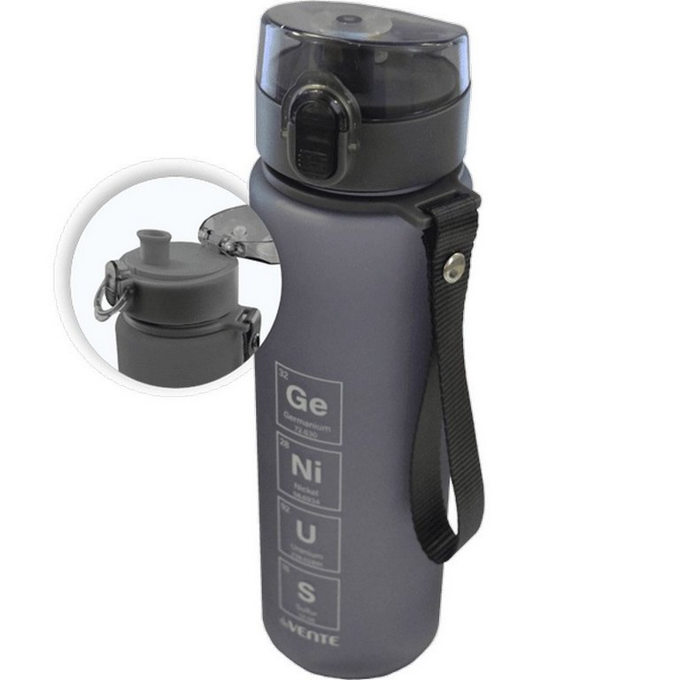 Бутылка пластиковая  560мл "Genius" серая