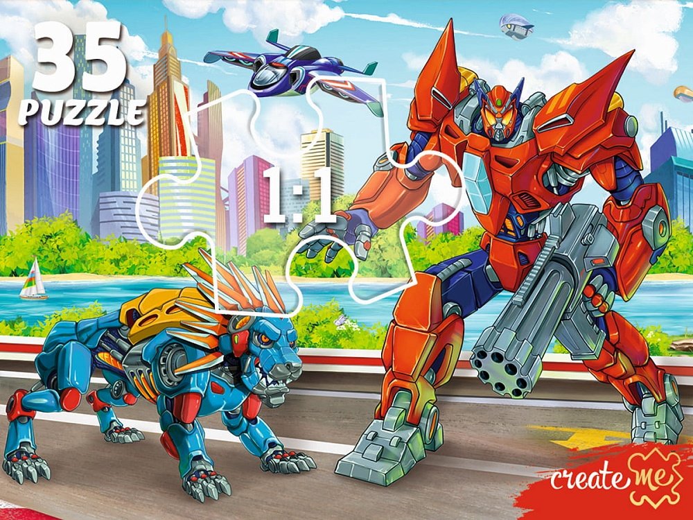 Пазлы   35 дет. "Мир трансформеров" Рыжий кот