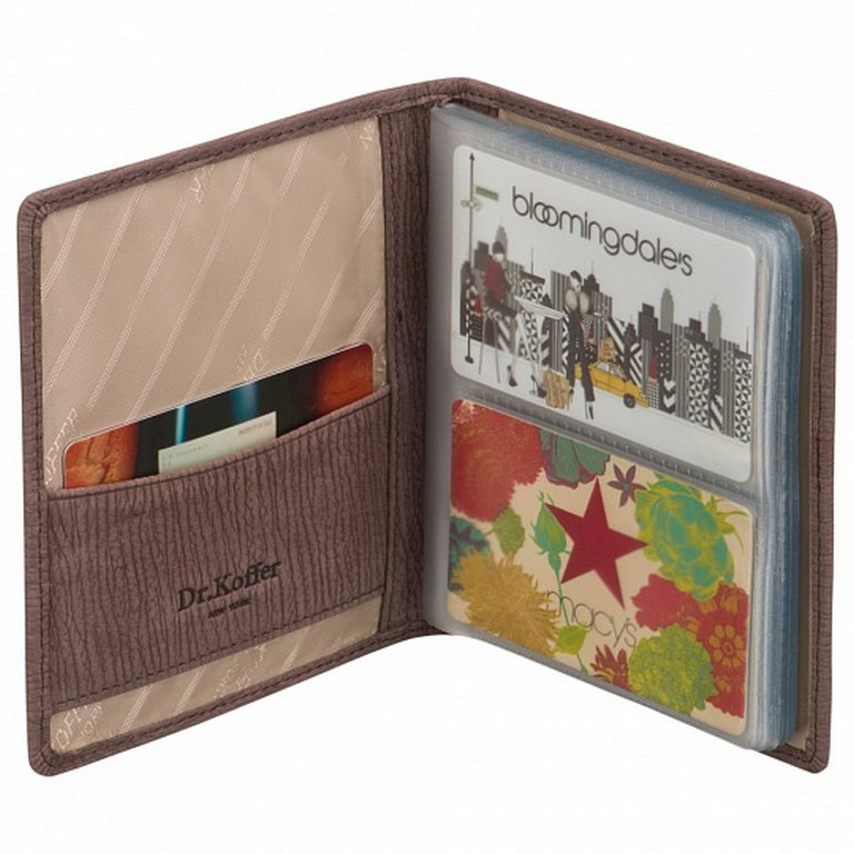 Визитница Dr.Koffer 13*11см на 48 визитки, хаки
