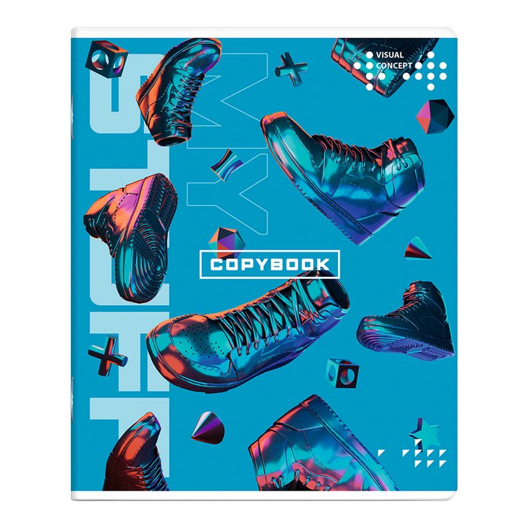 Тетрадь 96 лист кл. А5+ на скрепке "ЯРКИЕ ДЕТАЛИ" 5 ВИДОВ