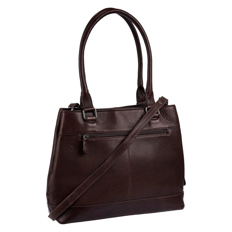 Сумка женская Dr.Koffer 34х27х9см см, нат.кожа коричневая