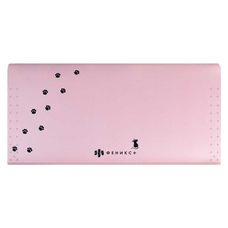 Папка-конверт на кнопке A5 пластик 0,3 мм, 4 отд "Коты" Феникс+