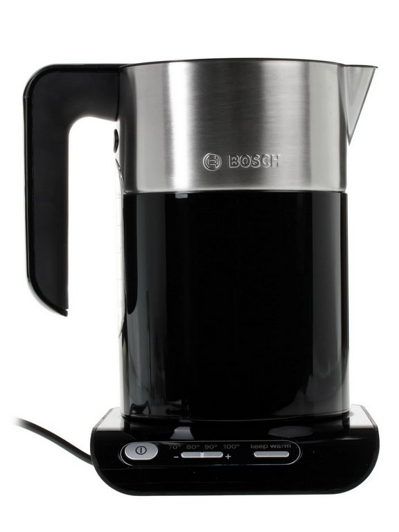 Чайник Bosch TWK8613Р, 1,5л, 2400 Вт, пластик, черный