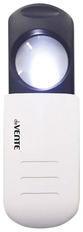 Лупа 98 мм слайдер с подсветкой, 4-кратн. увеличение  deVENTE