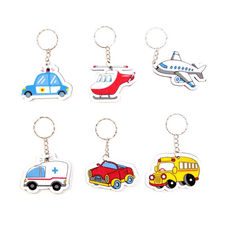 Брелок "Транспорт" 6 см ассорти (резина)