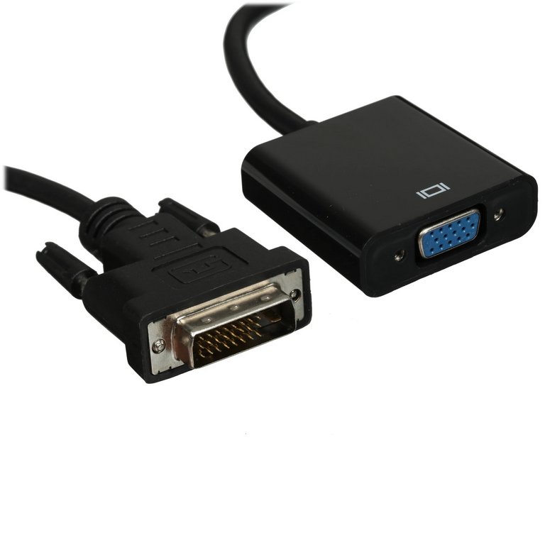 Переходник однонаправленный Aceline DVI-D - VGA, 0.2 м, черный