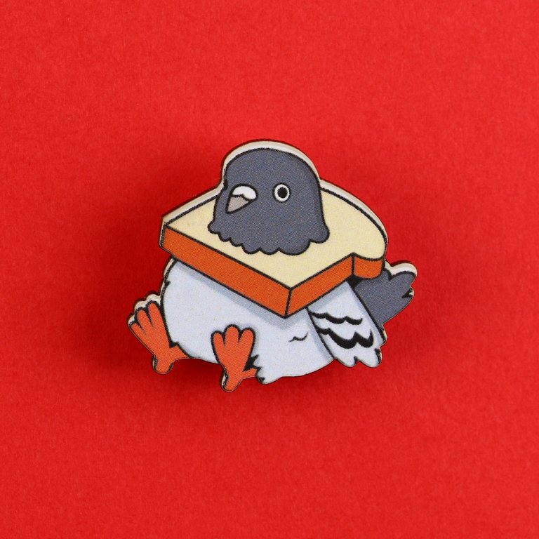 Значок дерево "Утка с ножом" серия мемы , 2,6х3,1 см