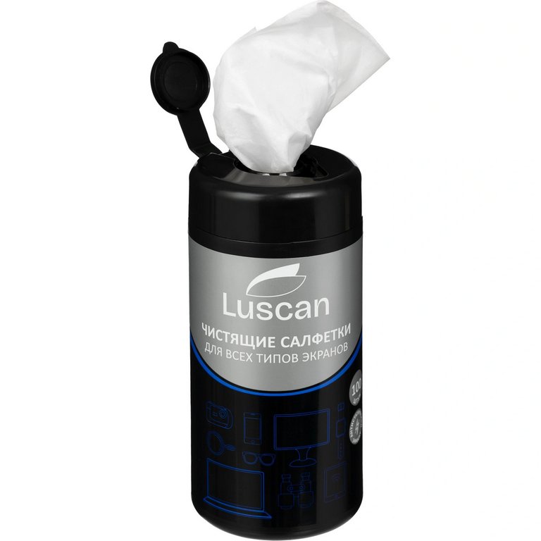 Средство чистящее для оргтехники Luscan, 100 шт., туба, (для экранов)