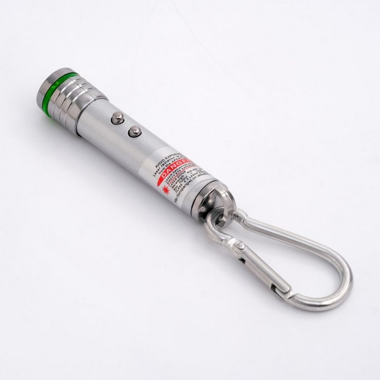 Указка лазерная "Мастер К" 1,4х1,4х7 см с карабином  2 режима