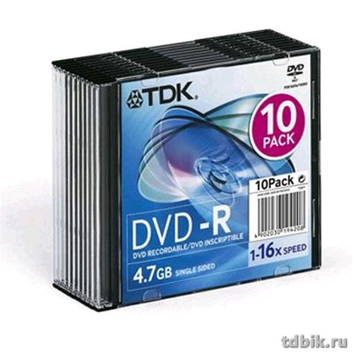 Диск DVD-R 50 шт/уп 4.7ГБ 16х Mirex Bulk (в термопленке без шпиля)