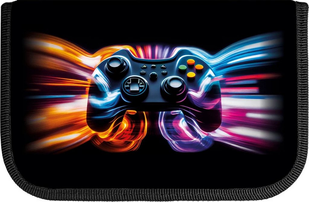 Пенал 1 отд. 2 откид. планки для мальчика Lamark "Виртуальная реальность" 210*140*40мм (ткань)