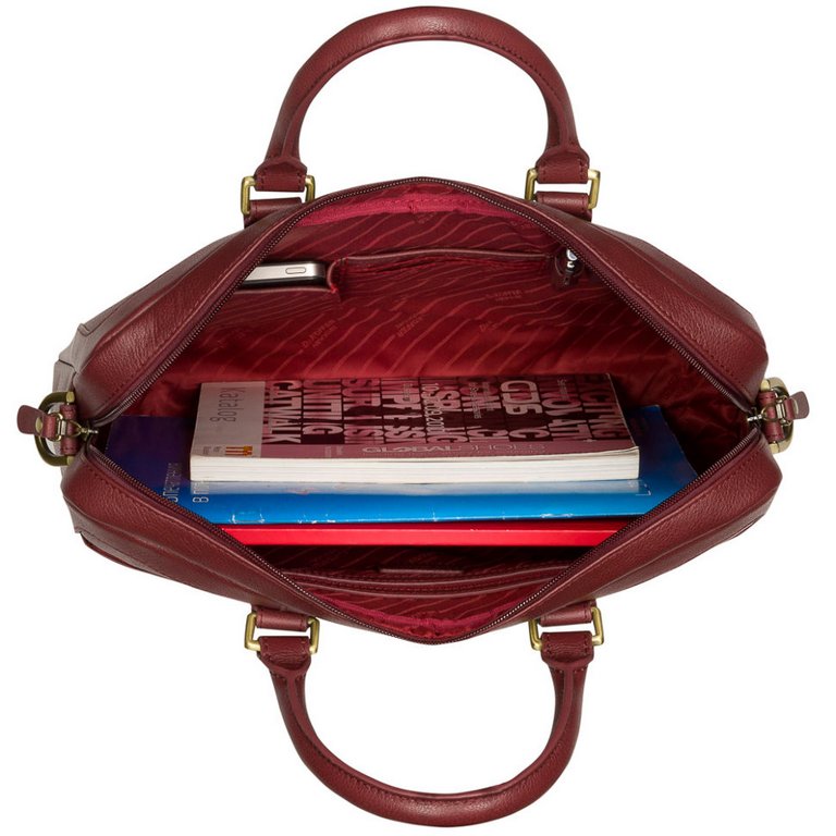 Сумка для документов Dr.Koffer 37*28*6см, нат. кожа, коньяк