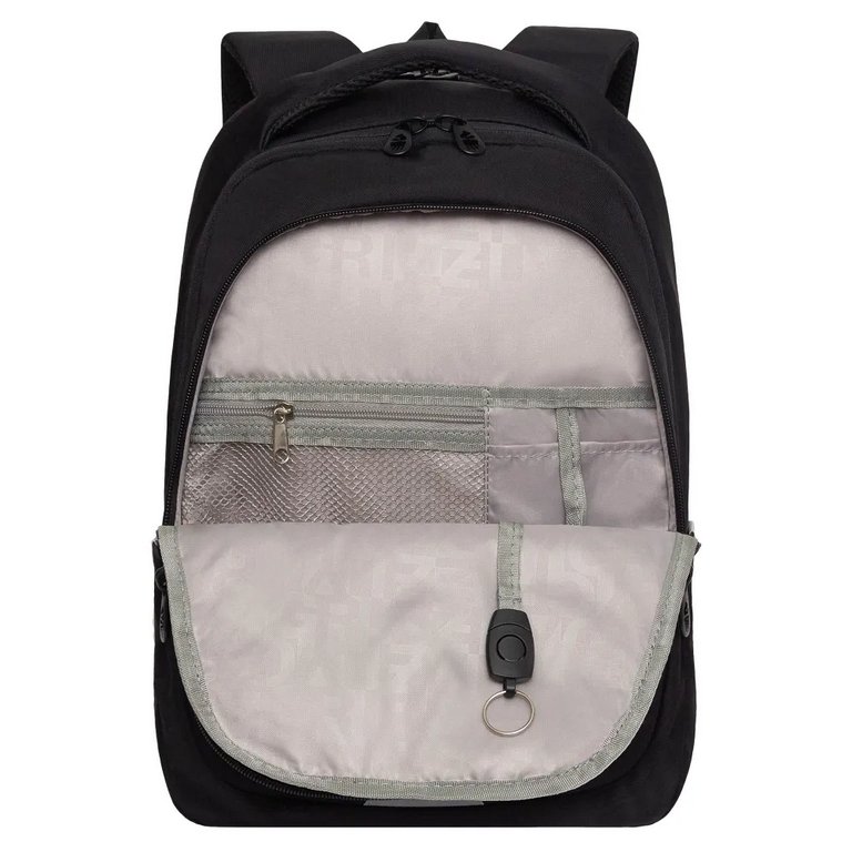 Рюкзак школьный для девочки Grizzly 29*40*18 см, черный