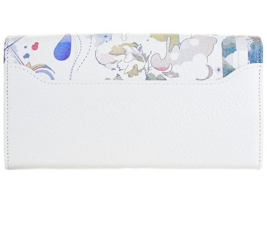 Портмоне D.Morelli женское "Эльза" с глубоким карман. нат. кожа, принт колибри