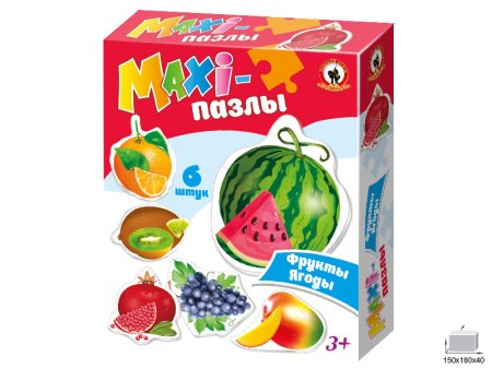 Пазлы MAXI  18 дет. "Фрукты/ягоды" Русский стиль