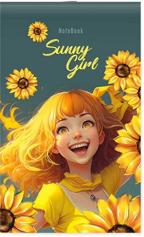 Блокнот А6  30л., 105*148 мм, на скрепке Lamark "Sunny Gir"
