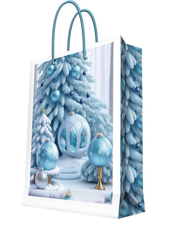 Пакет бумажный НГ 18*23 см ламиниров. "Еловый лес!"