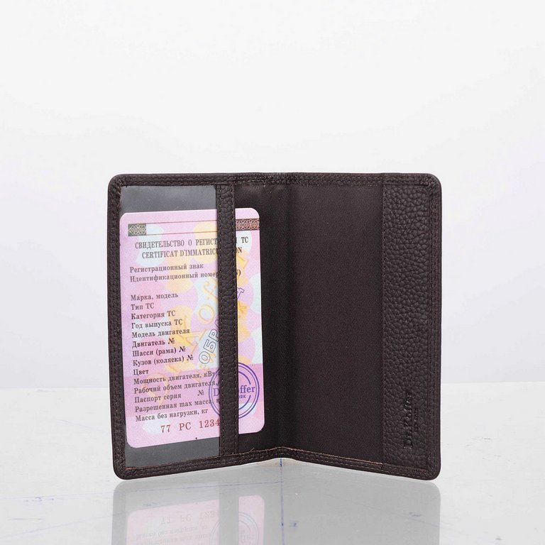 Обложка для паспорта Dr.Koffer нат. кожа, коричневый