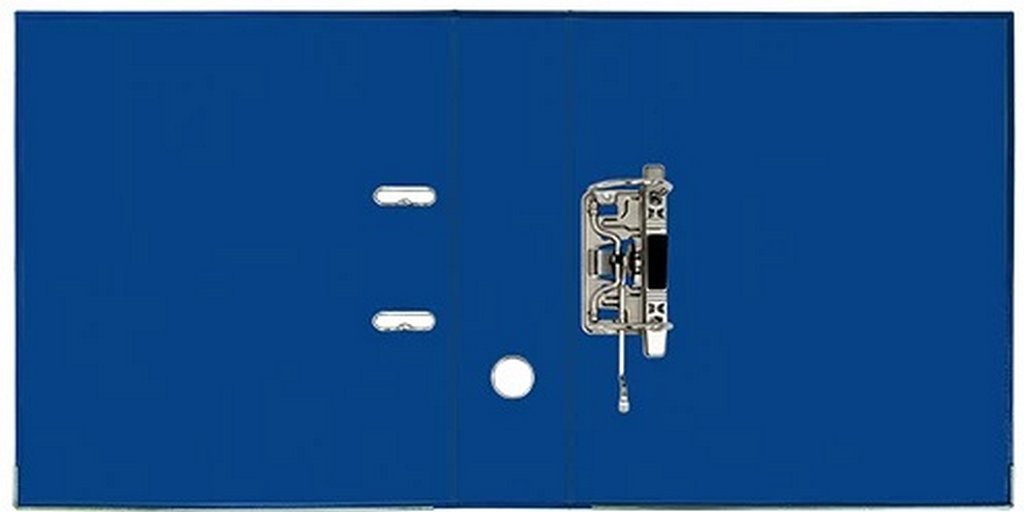 Папка-регистратор А4 75мм Lamark, двустор. покрытие, метал. окантовка,пл. карман на торце синяя