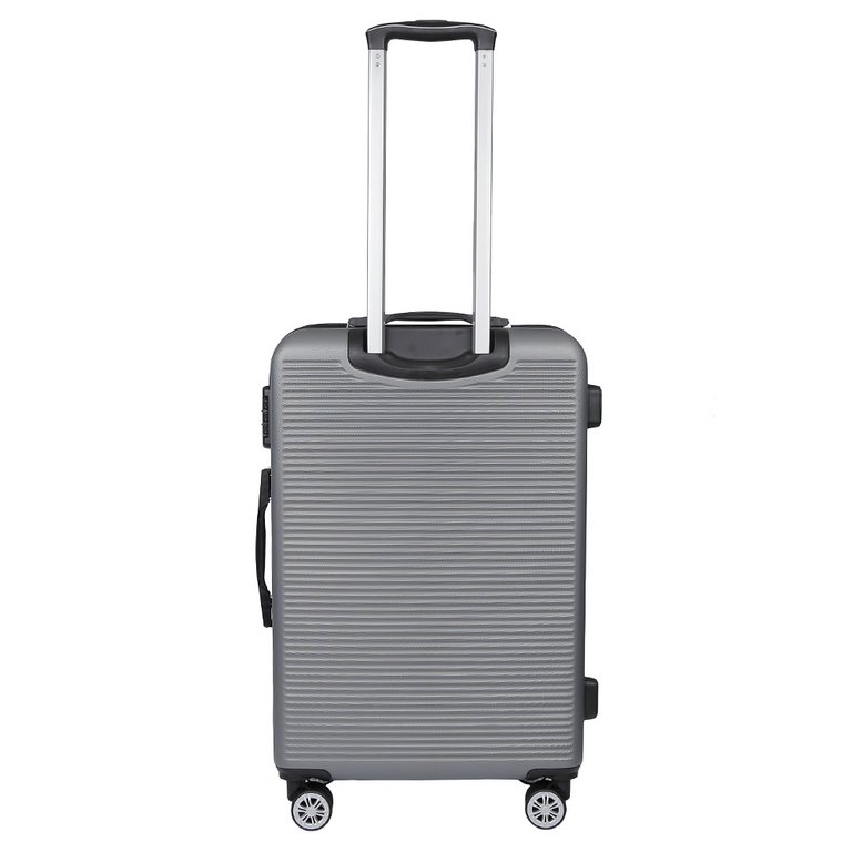 Чемодан 4-х колесный FABRETTI АБС пластик, 45X66X27см, серый