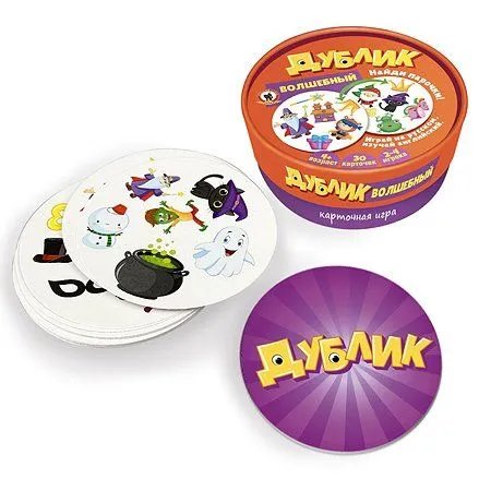 Игра настольная  .4+ с карточками Дублик "Волшебный" (2-4 игрока, 30 карточек) Русский стиль