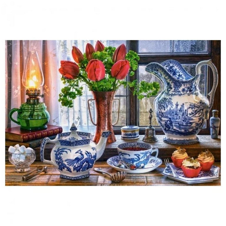 Пазлы 1500 дет. "Натюрморт с тюльпанами" Castor Land 9+