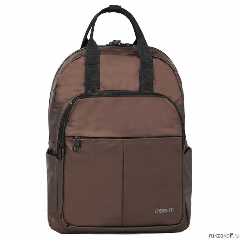 Рюкзак FABRETTI нейлон, 30X38X14см., коричневый, муж.