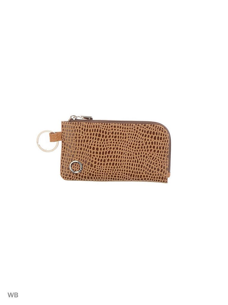 Футляр для ключей  D.Morelli "Варан" из нат.кожи, на молнии, рыжий