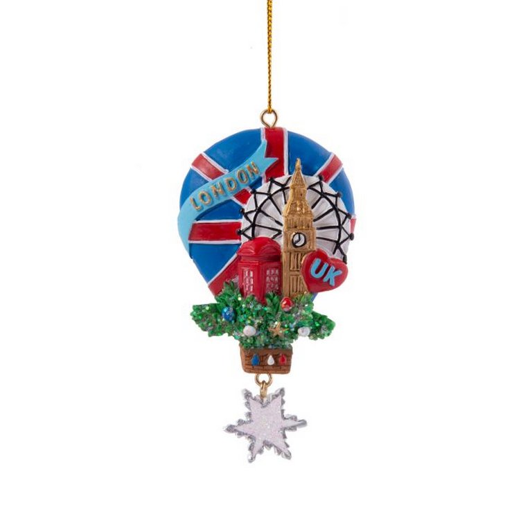 Украшение елочное из полирезины "Воздушный шар" 5х1х9,5см